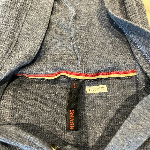 Blue long sleeve thermal hoodie - Picture 2 of 2